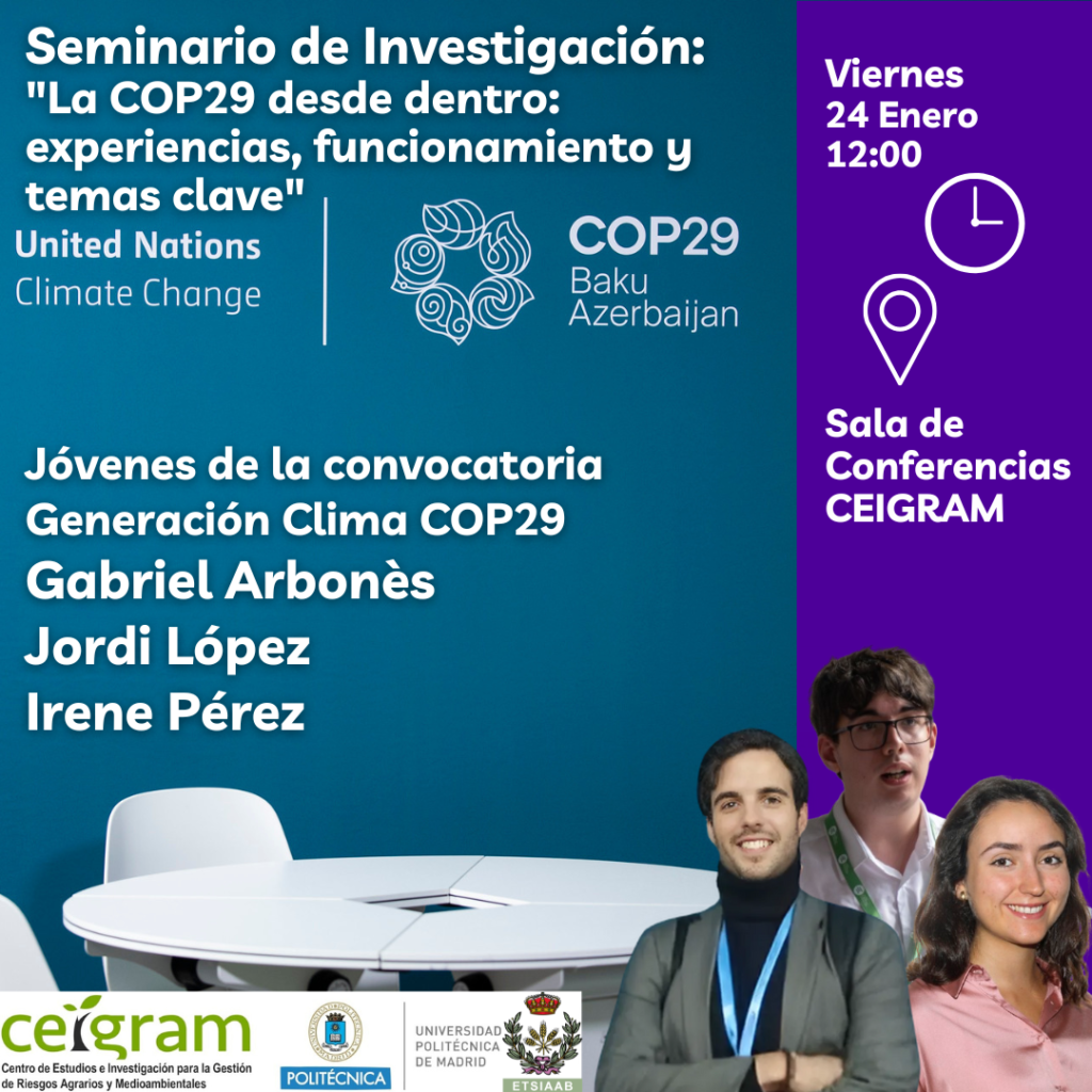 Seminar The COP29 from inside flyer